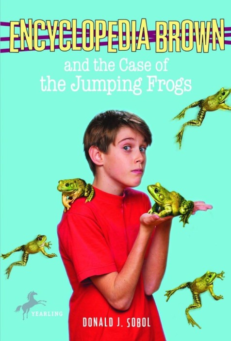 Cover for Encyclopedia Brown and the Case of the Jumping Frogs